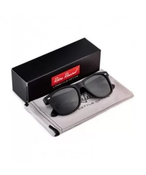 Classic Polarized Sunglasses - Matte Black - Smoke - CS190YGQ4O2 $10.71 Rectangular