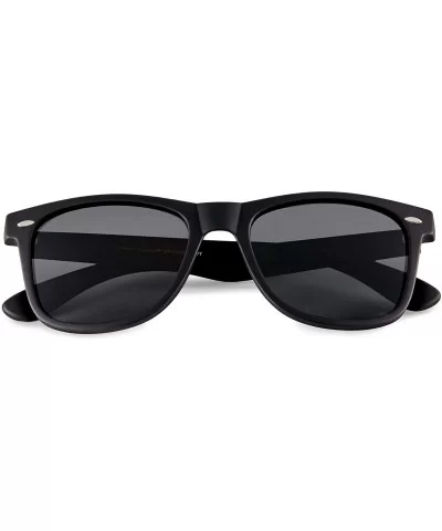 Classic Polarized Sunglasses - Matte Black - Smoke - CS190YGQ4O2 $10.71 Rectangular