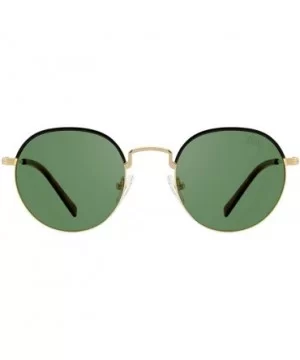 Polarized Vintage Round Sunglasses UV400 Protection Mental Frame Glasses for Men Women - Green - CV1930T895H $18.76 Round