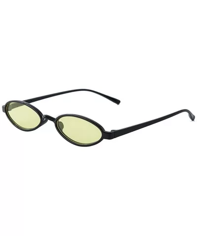 Glasses- Women Fashion Unisex Oval Shades Sunglasses Integrated UV - 9131e - CB18RS60HGE $7.47 Oval