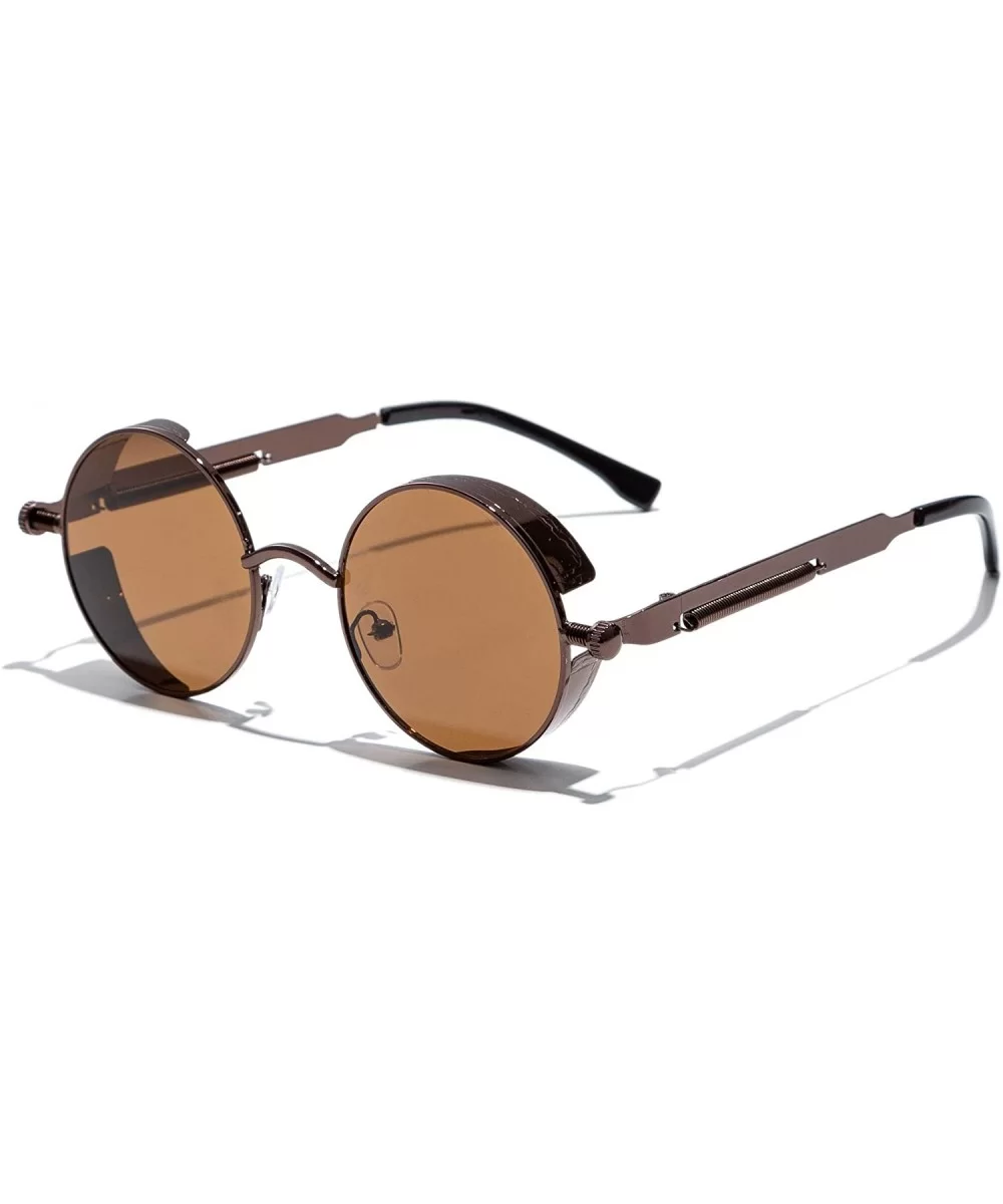 Jacob Steampunk Sunglasses - Brown Brown - CO1926UL98T $35.07 Round