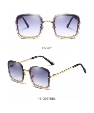 Females Polarized Sunglasses Protection Festival - Gold Grey - CH18TND2DWH $16.13 Oversized