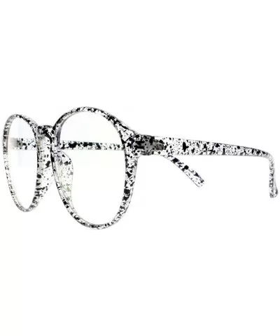 Women Stylish Big Flower Oval Frame Reading Glasses Comfortable Rx Magnification - Speckle - C91860X50WZ $6.25 Oval