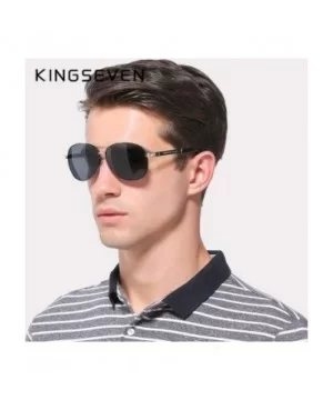 Genuine designer vintage aviator sunglasses men fashion polarized UV400 - Gray - CW18IWAWGGN $18.60 Aviator