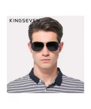 Genuine designer vintage aviator sunglasses men fashion polarized UV400 - Gray - CW18IWAWGGN $18.60 Aviator