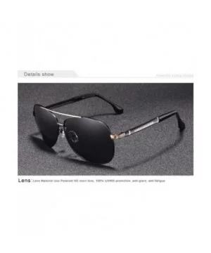 Genuine designer vintage aviator sunglasses men fashion polarized UV400 - Gray - CW18IWAWGGN $18.60 Aviator