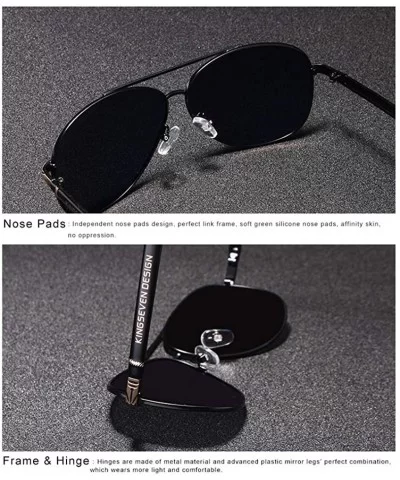 Genuine designer vintage aviator sunglasses men fashion polarized UV400 - Gray - CW18IWAWGGN $18.60 Aviator