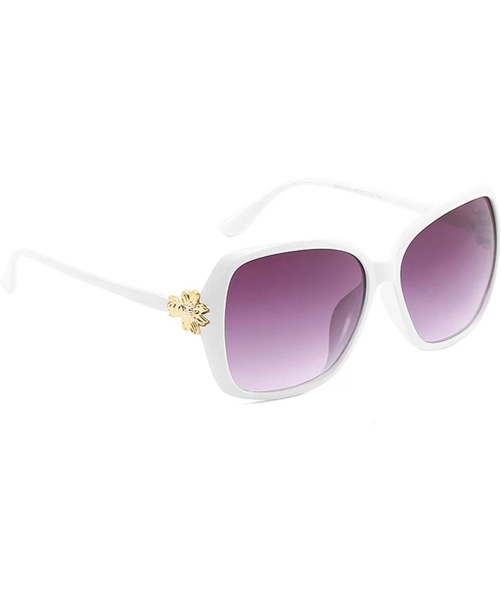 Classic style Little Bee Sunglasses for Women PC AC UV 400 Protection Sunglasses - White - CD18T63RWAR $15.22 Square