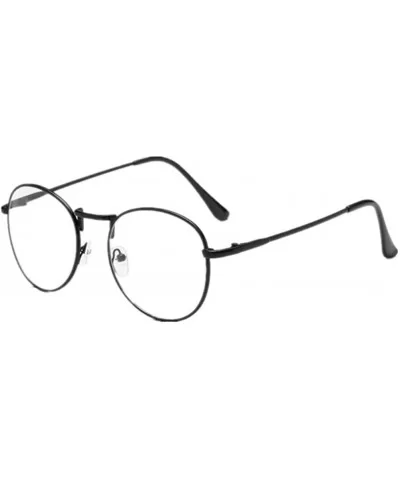 Men Eyeglasses Round Eyeglasses Women Optical Computer Eye Glasses Frame - Black - CR1829X7UNU $5.24 Rimless