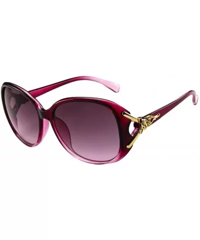 Oversized Square Sunglasses for Women Fashion Designer Big Shades Gradient Women Sunglasses - Purple - CL190DU7KQR $27.24 Ove...