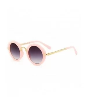 2019 Kids Sunglasses Boys Brand Children Round Sun Glasses For Girls Baby Black - Pink - CI18XE04ET8 $6.50 Aviator