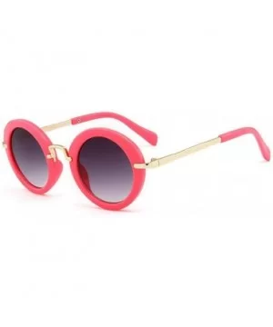 2019 Kids Sunglasses Boys Brand Children Round Sun Glasses For Girls Baby Black - Pink - CI18XE04ET8 $6.50 Aviator