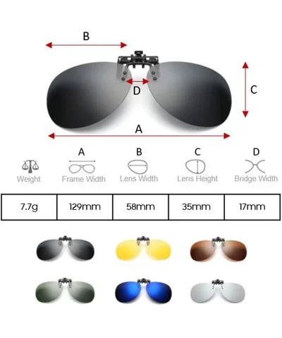 Clip-on Sunglasses Flip-up Polarized UV-Protection Unisex Rimless Round Sunglasses - Oversized - Jasper - C818W6IKTIE $9.37 O...