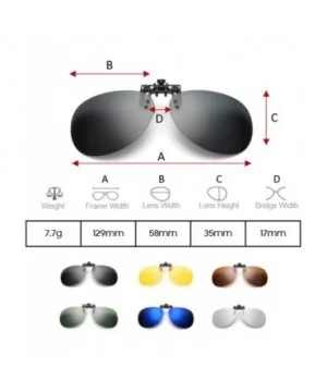 Clip-on Sunglasses Flip-up Polarized UV-Protection Unisex Rimless Round Sunglasses - Oversized - Jasper - C818W6IKTIE $9.37 O...