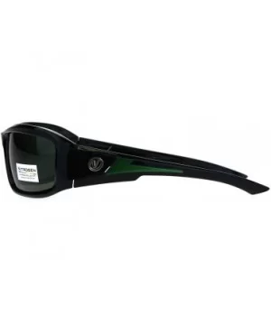 Polarized Futuristic Aerodynamic Warp Sport Mens Sunglasses - Black Green Green - CH189UQNYQS $8.57 Sport