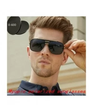 Fashion Polarized Sunglasses Men Square Frame Brand Designer Myopic polarized Sun Glasses - C718T8WGKEQ $12.23 Square