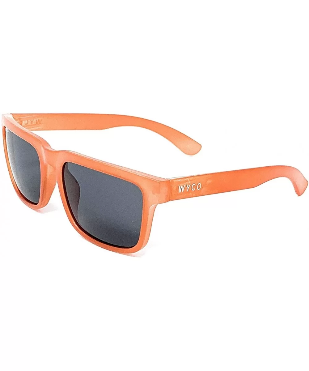 Polarized Sunglasses with UV400 Protection for Men and Women - Colorful Frosted Frame Sunglasses - Orange - C718QS8MOES $11.6...