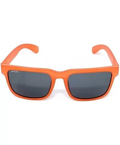 Polarized Sunglasses with UV400 Protection for Men and Women - Colorful Frosted Frame Sunglasses - Orange - C718QS8MOES $11.6...