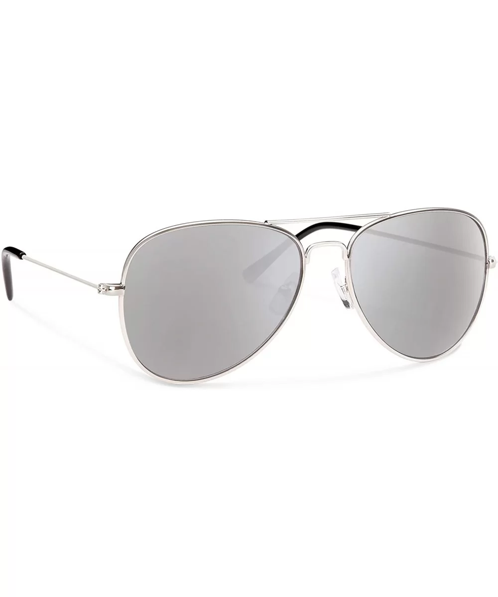 Kennedy Polarized Sunglasses - Silver / Silver Mirror - CU11UUAVTNX $17.39 Rimless