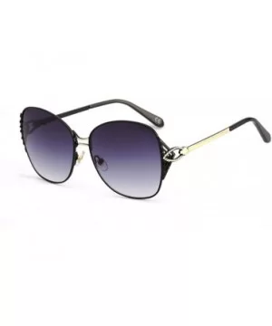 Sunglasses Female Sunglasses Large Frame Metal Ocean Film - A - CP18QO9DZ7R $37.84 Aviator