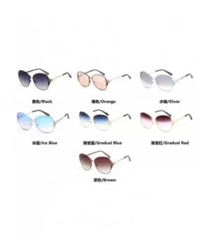 Sunglasses Female Sunglasses Large Frame Metal Ocean Film - A - CP18QO9DZ7R $37.84 Aviator