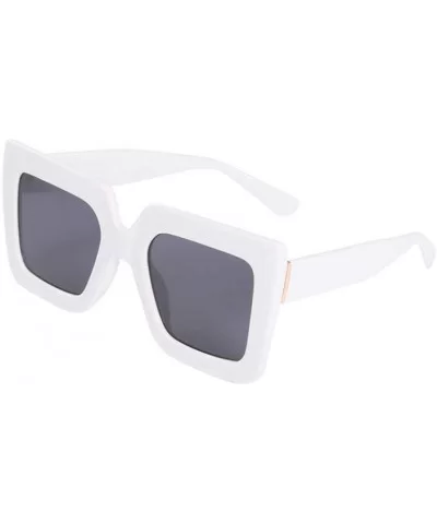 Oversized Sunglasses Transparent Outdoor - White - CG197TY5S7T $26.79 Square