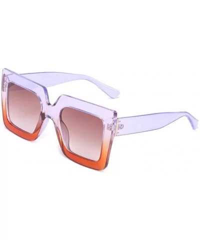 Oversized Sunglasses Transparent Outdoor - White - CG197TY5S7T $26.79 Square