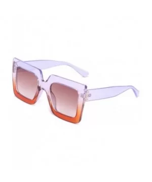 Oversized Sunglasses Transparent Outdoor - White - CG197TY5S7T $26.79 Square