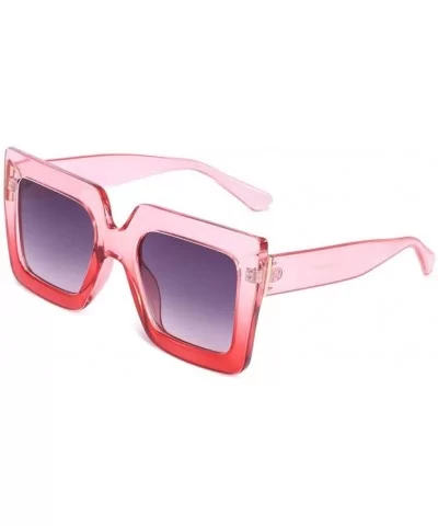 Oversized Sunglasses Transparent Outdoor - White - CG197TY5S7T $26.79 Square