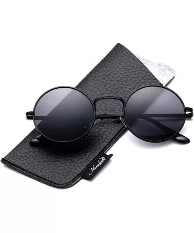 Round Retro John Lennon Sunglasses & Clear Lens Glasses Vintage Round Sunglasses - Black/Smoke - C918KNX4OM2 $5.26 Round