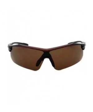 Premium Sports Wrap Sunglasses with Solid Lens 570089MT/SD - Metallic Red-black - CV12MXYNN3Q $7.77 Sport