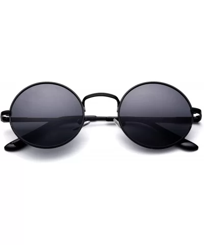 Round Retro John Lennon Sunglasses & Clear Lens Glasses Vintage Round Sunglasses - Black/Smoke - C918KNX4OM2 $5.26 Round