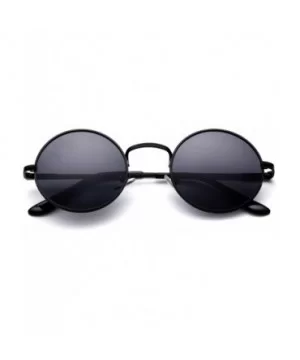 Round Retro John Lennon Sunglasses & Clear Lens Glasses Vintage Round Sunglasses - Black/Smoke - C918KNX4OM2 $5.26 Round