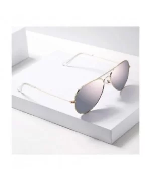 Classic Polarized Aviator Sunglasses for Men Women- 100% UV Protection - A01 Gold Frame/Pink Mirrored - CY18S0TAI9D $6.28 Avi...