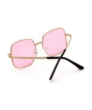 Square Oversized Sunglasses for Women Men Flat Top Fashion Shades Vintage Big Frame Sun Glasses Ladies Shades - C519073D94Z $...