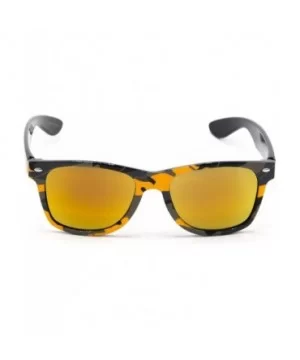 Designer Fashion Sunglasses For Men Women - UV400 Retro Sun Glasses - Camouflage Orange - C118Q6WZQ08 $5.43 Square