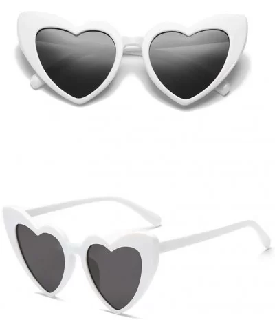 Women 's Fashion Sunglasses-Ladies Heart-Shaped Shades Sun Glasses Eyewear Goggles Plastic Frame - A - C5199TYEY38 $8.47 Square