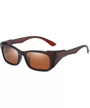 Fit Over Sunglasses for Women Men Polarized Lens Wear Over Prescription Glasses - Brown - CS18ZUUNL56 $11.49 Wrap