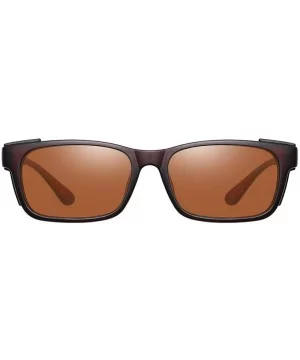 Fit Over Sunglasses for Women Men Polarized Lens Wear Over Prescription Glasses - Brown - CS18ZUUNL56 $11.49 Wrap