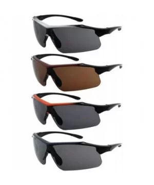 Premium Sports Wrap Sunglasses with Solid Lens 570089MT/SD - Metallic Red-black - CV12MXYNN3Q $7.77 Sport