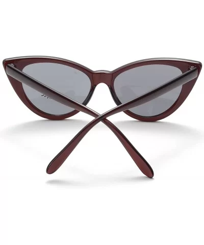 6 Packs Vintage Cat Eye Sunglasses Retro Kurt Cobain Sunglasses - Brown - C218DAGQDSK $9.15 Goggle