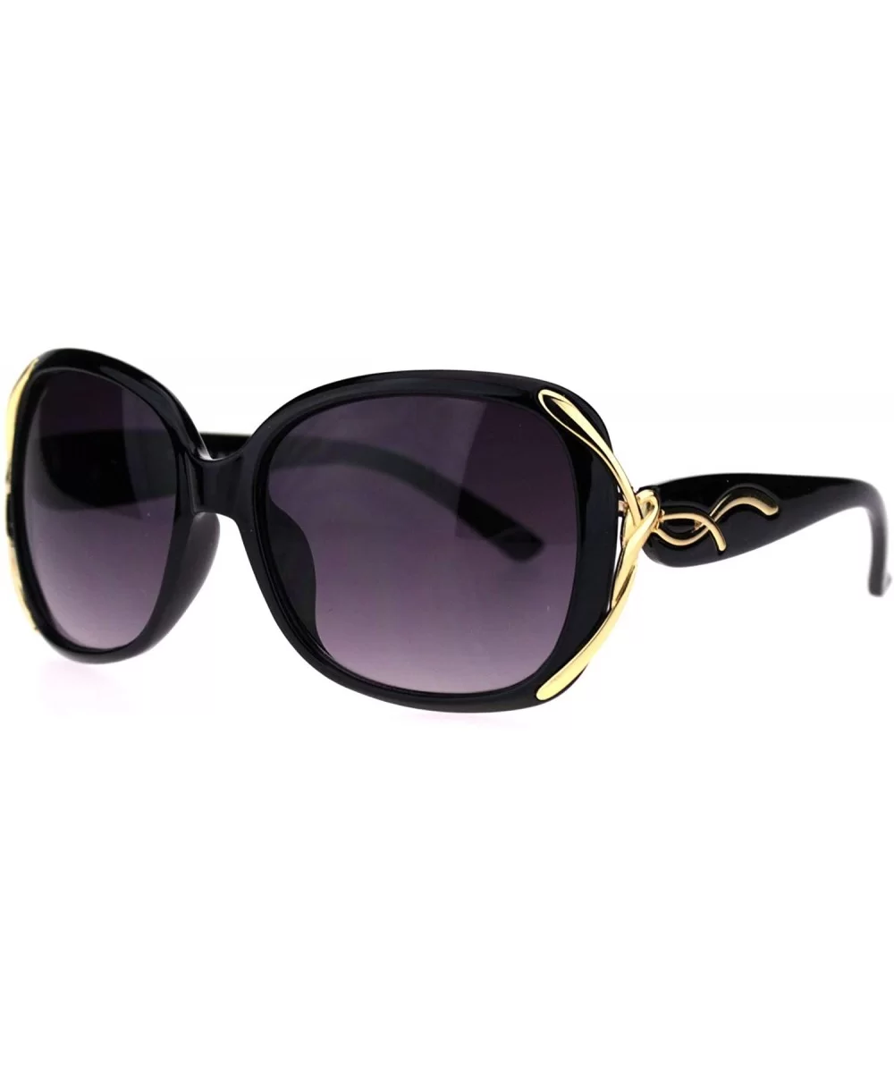 Womens Goddess Ribbon Jewel Hinge Butterfly Sunglasses - Black Smoke - CL18RLWNOHD $6.67 Butterfly