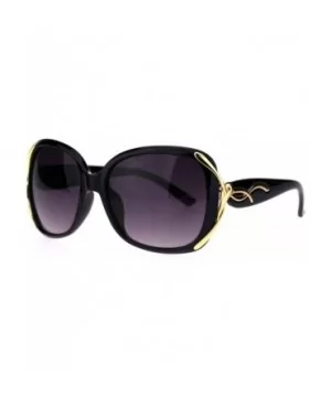 Womens Goddess Ribbon Jewel Hinge Butterfly Sunglasses - Black Smoke - CL18RLWNOHD $6.67 Butterfly