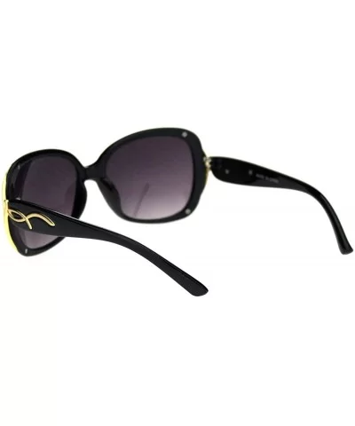 Womens Goddess Ribbon Jewel Hinge Butterfly Sunglasses - Black Smoke - CL18RLWNOHD $6.67 Butterfly