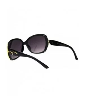 Womens Goddess Ribbon Jewel Hinge Butterfly Sunglasses - Black Smoke - CL18RLWNOHD $6.67 Butterfly