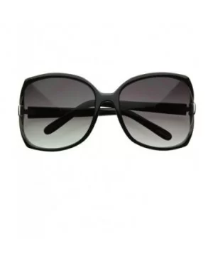 Designer Inspired Womens Oversize Sunglasses - Black - CZ116Q2LMHX $9.69 Oversized