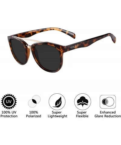 Men's Women Polarized Sunglasses Retro Fashion 80s UV Protection Sun Glasses - Leopard - C018EX9NMAM $20.29 Rectangular