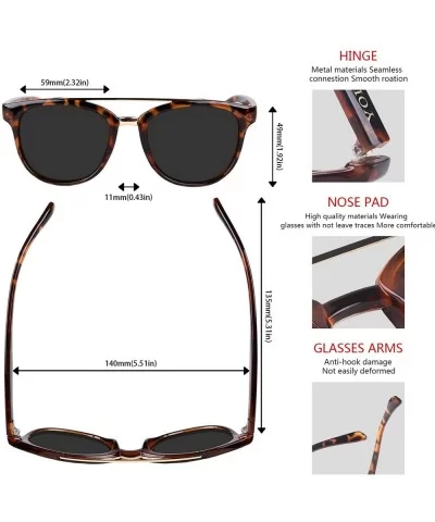 Men's Women Polarized Sunglasses Retro Fashion 80s UV Protection Sun Glasses - Leopard - C018EX9NMAM $20.29 Rectangular