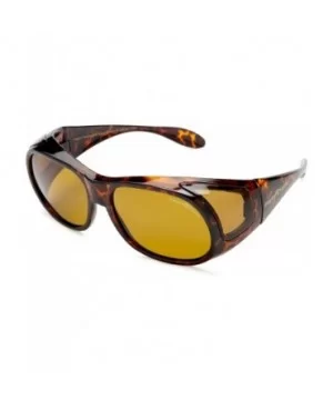 Fit Ons Polarized Sunglasses - Tortoise Frame/Gold Brown Lens - C4113KJORDB $42.74 Rimless