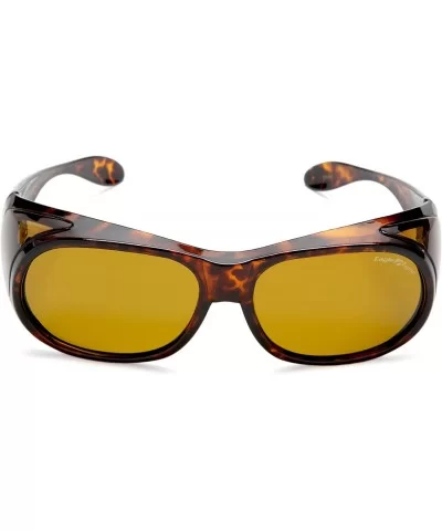 Fit Ons Polarized Sunglasses - Tortoise Frame/Gold Brown Lens - C4113KJORDB $42.74 Rimless